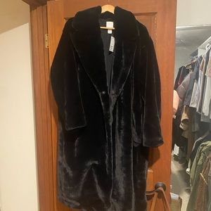 NWT H&M faux fur coat